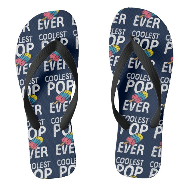 Cool Dad Summer Vacation Matching Flip Flops (Footbed)