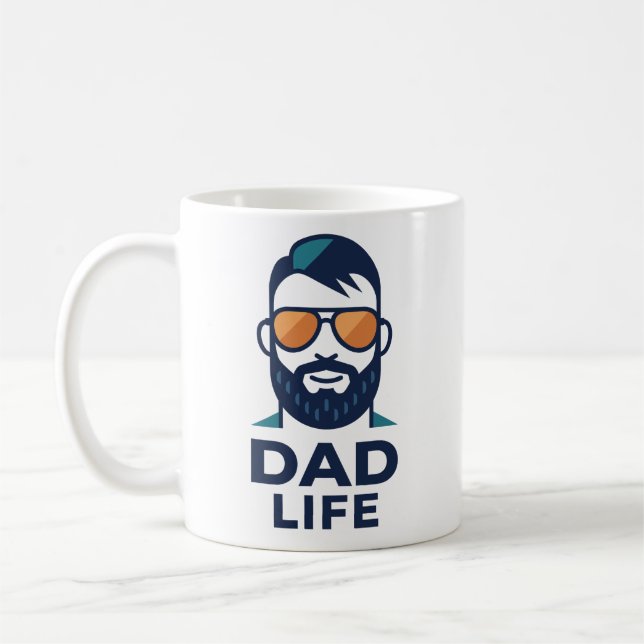 Cool Dad Sunglasses Style Coffee Mug (Left)