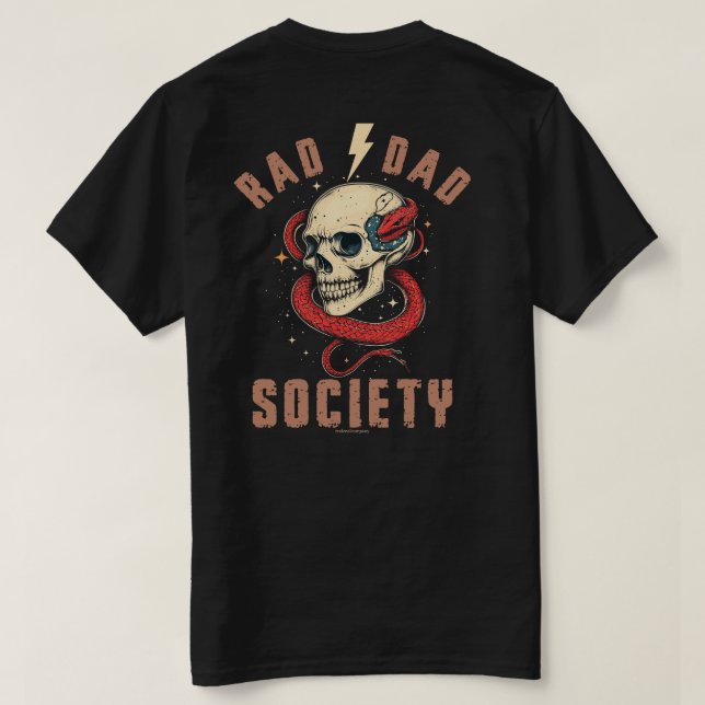Cool Dad T-Shirt – Rad Dad Society Graphic Tee (Design Back)