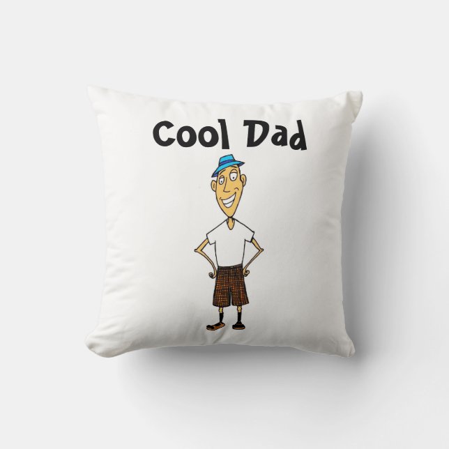 Cool Dad Throw Pillow (Front)