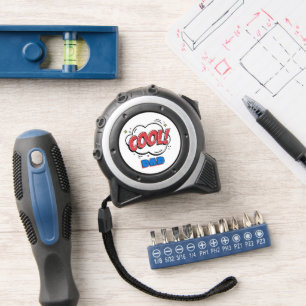 Cool Dad Vintage Comic Book Pop Art Cartoon Tape Measure