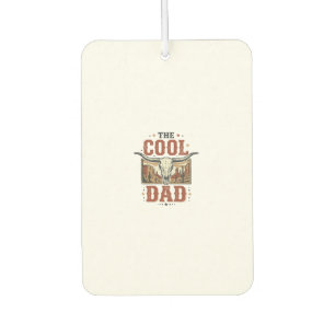 Cool Dad Western Longhorn Skull Vintage Shirt Desi Air Freshener