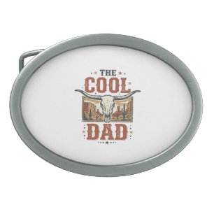 Cool Dad Western Longhorn Skull Vintage Shirt Desi Belt Buckle
