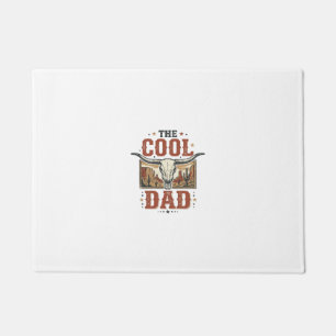 Cool Dad Western Longhorn Skull Vintage Shirt Desi Doormat