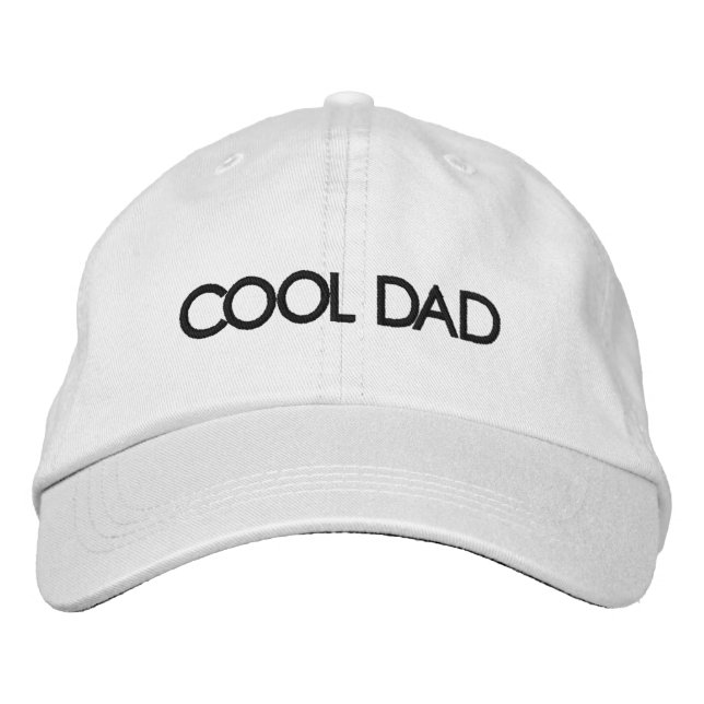 Cool Dad white black personalized custom modern Embroidered Baseball Cap (Front)