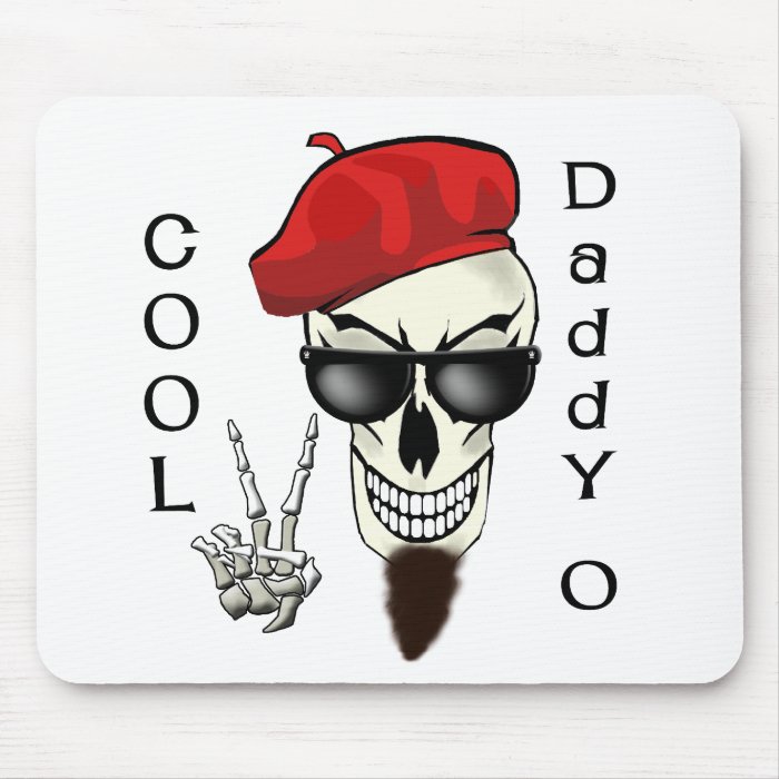 Cool Daddy   O Beatnik Skull Mouse Mats