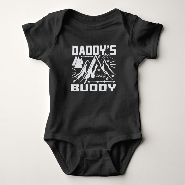 cool Daddy's hiking buddy unisex Baby Bodysuit (Front)