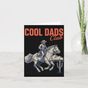Cool dads club cowboy dad funny western rodeo card