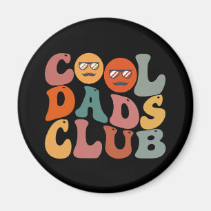 Cool Dads Club Dad Father's Day Retro Groovy Magnet