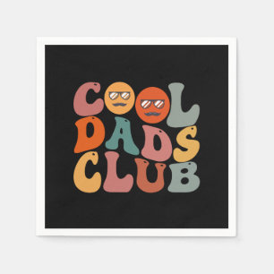 Cool Dads Club Dad Father's Day Retro Groovy Napkins