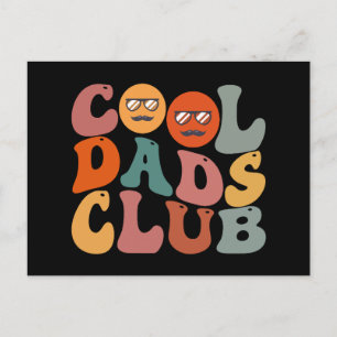 Cool Dads Club Dad Father's Day Retro Groovy Postcard