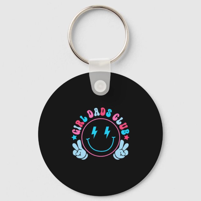 Cool Dads Club Father's Day From Daughter Son Funn Keychain (Front)