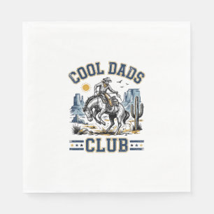 Cool Dads Club Vintage Cowboy Western Shirt Design Napkins