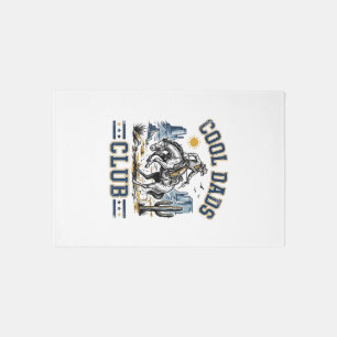 Cool Dads Club Vintage Cowboy Western Shirt Design Rug