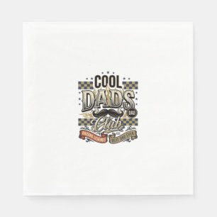 Cool Dads Club Vintage Engraving Dad Shirt Design_ Napkins