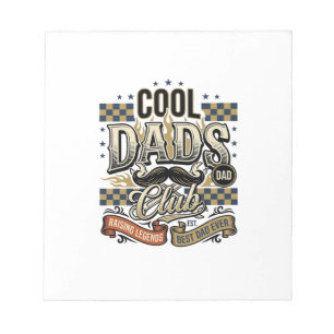 Cool Dads Club Vintage Engraving Dad Shirt Design_ Notepad