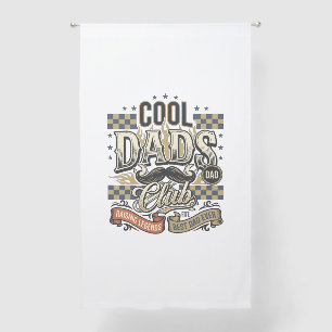 Cool Dads Club Vintage Engraving Dad Shirt Design_ Sheer Curtains