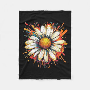 Cool Daisy With Blossoms For A Nice Summer Look Fleece Blanket
