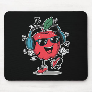 Cool Dancing Apple  Mouse Pad
