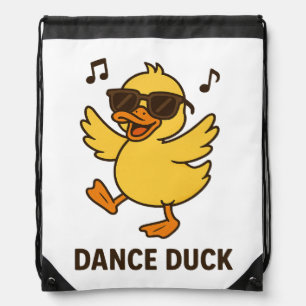 Cool Dancing Duck Drawstring Bag
