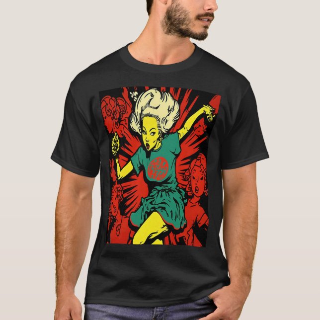 Cool Dancing Mom Retro Streetwear Dancer Mom  1 T-Shirt (Front)