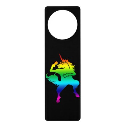 Cool dancing unicorn door hanger