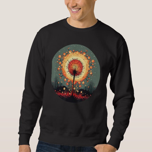 Cool Dandelion Flames with Seeds Sweatshirt (Front)