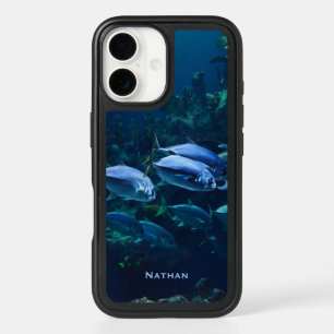 Cool Dark Aquarium Fish Photo Personalised iPhone 16 Case