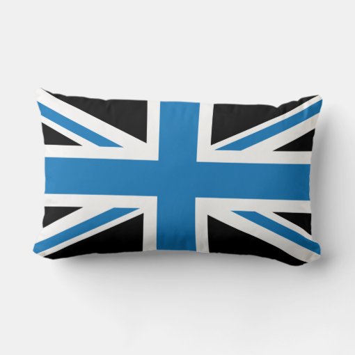 Cool Dark Blue Union Jack British(UK) Flag Lumbar Pillow | Zazzle