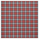 Cool Dark Blue White Red Lumberjack Plaid Pattern Fabric