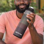 Cool Dark Color Combinations Water Bottle<br><div class="desc">Cool dark color combinations of thermal water bottles. Add your text or delete the text and make it yours. You can choose this bottle's style, size, font, and color. Feel free to visit my store for more designs. Great idea to send this cute bottle to your family and friends as...</div>