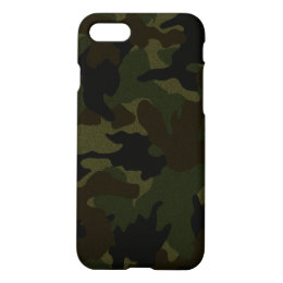 Cool Dark Green Faux Cloth Camo Camouflage Zazzle iPhone 8/7 Case