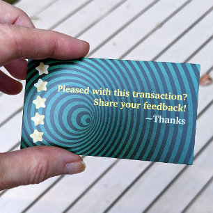 Cool Dark Green Feedback Reminder Boost Reviews  Business Card