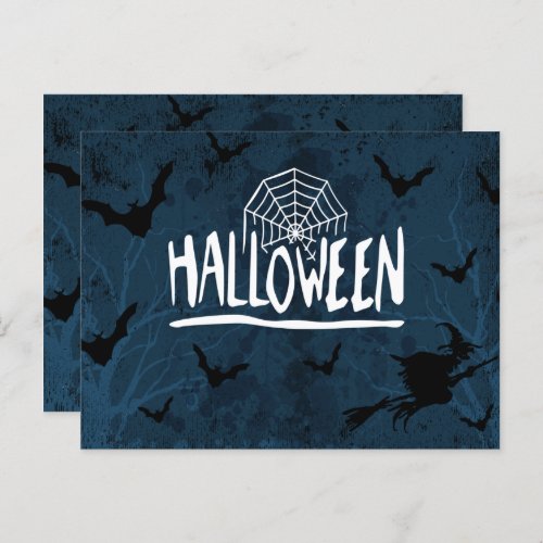 Cool dark Halloween card with bats 
