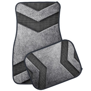 Cool Dark Metal with Mesh Look Car Mat