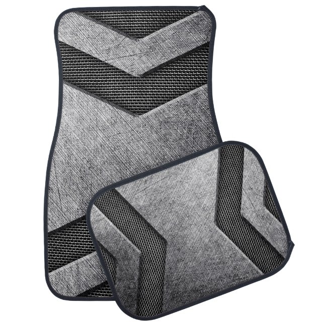 Cool Dark Metal with Mesh Look Car Mat (Set)