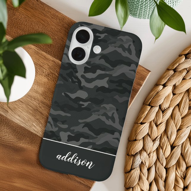 Cool Dark Olive Camo Personalized Case-Mate iPhone Case (Creator Uploaded)