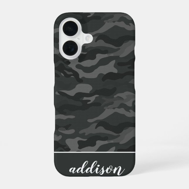 Cool Dark Olive Camo Personalized Iphone Case (Back)