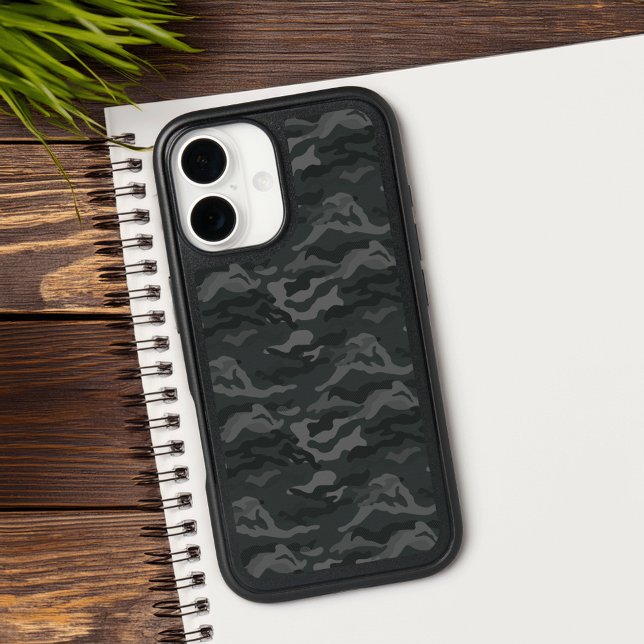 Cool Dark Olive Green & Black Camo Pattern Otterbox iPhone Case (Creator Uploaded)