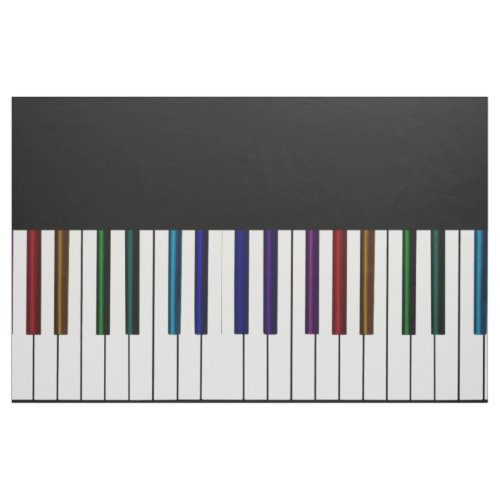 Cool Dark Psychedelic Piano Keys Fabric