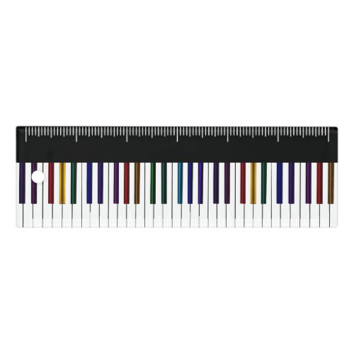Cool Dark Psychedelic Piano Keys Ruler