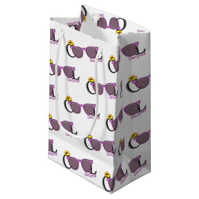 Cool Daughter Sunglasses Small Gift Bag (Front Angled)