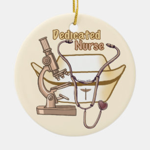 Cool Dedicated Nurse Ceramic Ornament