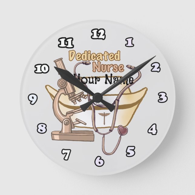 Cool Dedicated Nurse Round Clock (Front)