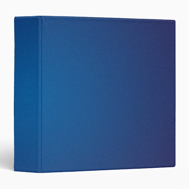 Cool Deep Blue Grainy Vignette 3 Ring Binder (Front/Spine)