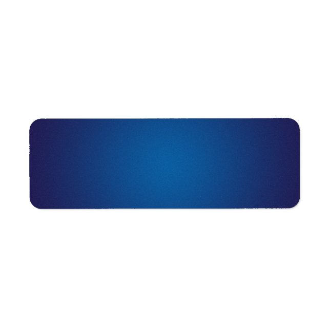 Cool Deep Blue Grainy Vignette Label (Front)