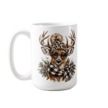 Cool Deer Leopard Hat Christmas Cozy Christmas