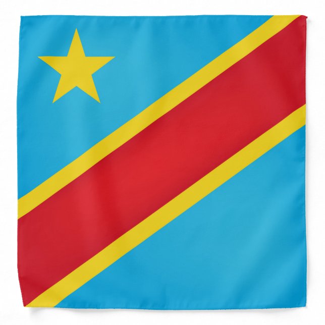 Cool Democratic Republic Of Congo Flag Fashion Bandana (Front)