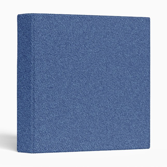 Cool Denim Blue Jeans 3 Ring Binder (Front/Spine)