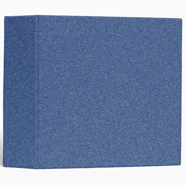 Cool Denim Blue Jeans 3 Ring Binder (Front/Spine)